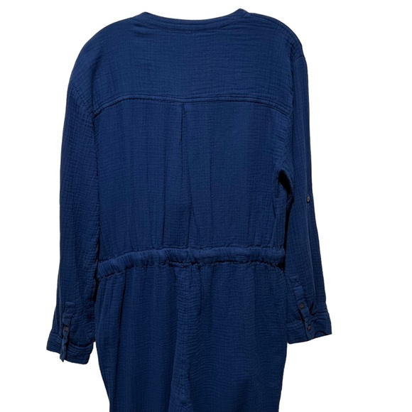 MADEWELL light-spun tapered-leg jumpsuit one piece gauze drawstring pockets - Picture 6 of 12